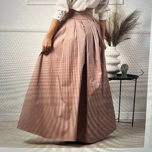 Long cotton skirt with bow, size XL, dusty pink, Nikka Place, Wolf&Badger - Picture 4 of 4